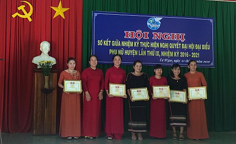 Sơ kết giữa nhiệm kỳ thực hiện Nghị quyết đại hội đại biểu phụ nữ huyện Cư M'gar lần thứ IX (nhiệm kỳ 2016-2021)